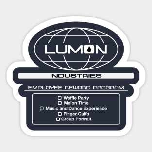 Severance- Lumon Employee Rewards Program- on dark Sticker